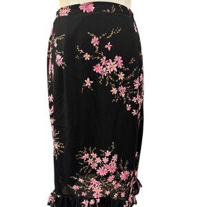 Y2K Floral Caribou Maxi Skirt – Size Small